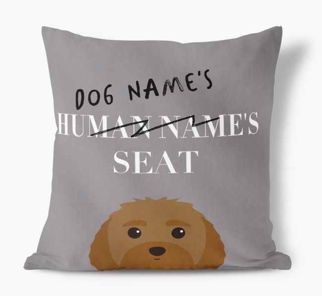 Human's Seat: Personalized {breedFullName} Canvas Pillow